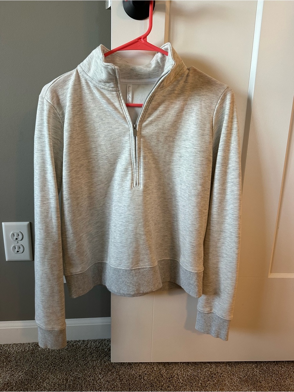 Travis Mathew Light Heather Gray Quarter-Zip Pullover